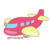 alfabet een voor vliegtuig woordenschat illustratie vector clip art