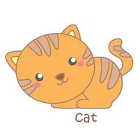 alfabet c voor kat woordenschat illustratie vector clip art