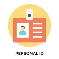 modieus persoonlijk ID kaart vector