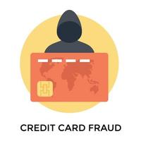credit kaart fraude vector