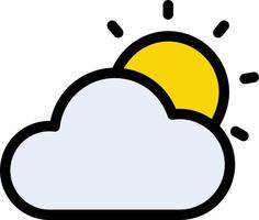 wolk zon vectorillustratie op een background.premium kwaliteit symbolen.vector iconen voor concept en grafisch ontwerp. vector