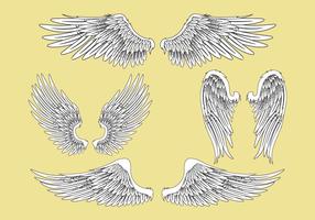 Abstracte Vector Illustratie Wings Set