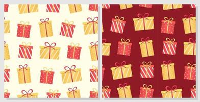 vector naadloos patroon met feestelijk dozen. patroon voor nieuw jaar, kerstmis, verjaardag en ander.