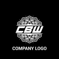 cbw brief royalty mandala vorm logo. cbw borstel kunst logo. cbw logo voor een bedrijf, bedrijf, en reclame gebruiken.