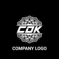 cdk brief royalty mandala vorm logo. cdk borstel kunst logo. cdk logo voor een bedrijf, bedrijf, en reclame gebruiken. vector