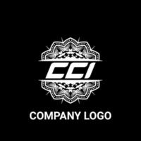 cci brief royalty mandala vorm logo. cci borstel kunst logo. cci logo voor een bedrijf, bedrijf, en reclame gebruiken. vector