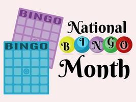 nationaal bingo maand, idee voor poster, banier, folder of aanplakbiljet ontwerp vector
