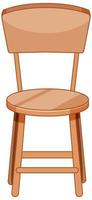 houten stoel cartoon stijl geïsoleerd op een witte achtergrond vector