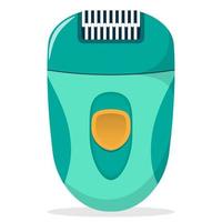 modern elektrisch epilator voor teder verwijdering van ongewenst lichaam haar. vector vlak illustratie, geïsoleerd Aan wit achtergrond.