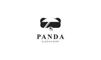 panda beer silhouet logo ontwerp vector sjabloon