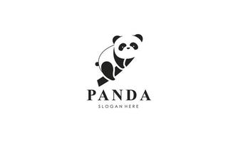 panda beer silhouet logo ontwerp vector sjabloon