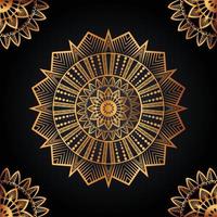 luxe mandala bedrijf kaart met gouden patroon Arabisch Islamitisch stijl vector