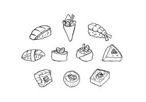 Gratis Japanse Food Sketch Icon Vector