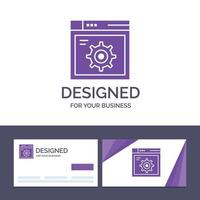 creatief bedrijf kaart en logo sjabloon web instelling uitrusting internet vector illustratie