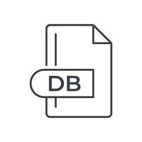 db icoon. db het dossier formaat uitbreiding lijn icoon. vector
