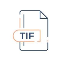 tif het dossier formaat icoon. tif uitbreiding lijn icoon. vector