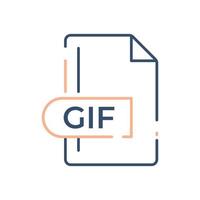 gif het dossier formaat icoon. gif uitbreiding lijn icoon. vector