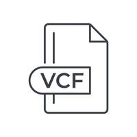 vcf het dossier formaat icoon. vcf uitbreiding lijn icoon. vector