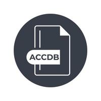 accdb het dossier formaat icoon. accdb uitbreiding gevulde icoon. vector