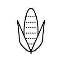 uniek maïs vector lijn icoon