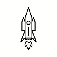 uniek raket ii vector lijn icoon