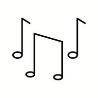 uniek musical aantekeningen vector lijn icoon