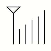 uniek signaal vector lijn icoon