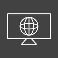uniek globaal nieuws vector lijn icoon