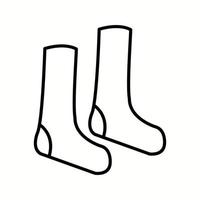 uniek sokken vector lijn icoon