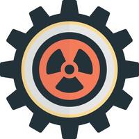radioactief symbool illustratie in minimaal stijl vector