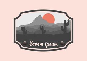 kleurrijk woestijn landschap met cactus bomen illustratie vector