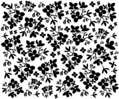 zwart en wit monochroom bloemen patroon vector