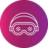 ski stofbril creatief icoon ontwerp vector