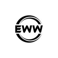 eww brief logo ontwerp in illustratie. vector logo, schoonschrift ontwerpen voor logo, poster, uitnodiging, enz.