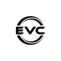 evc brief logo ontwerp in illustratie. vector logo, schoonschrift ontwerpen voor logo, poster, uitnodiging, enz.