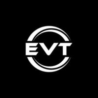 evt brief logo ontwerp in illustratie. vector logo, schoonschrift ontwerpen voor logo, poster, uitnodiging, enz.