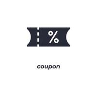 vector teken coupon symbool is geïsoleerd Aan een wit achtergrond. icoon kleur bewerkbaar.