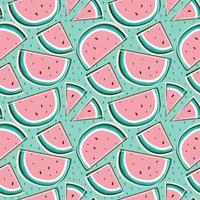 watermeloen naadloos patroon ontwerp vector
