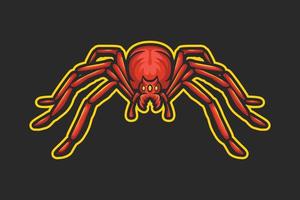 rood spin mascotte logo tekenfilm icoon illustratie vector