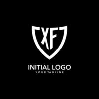 xf monogram eerste logo met schoon modern schild icoon ontwerp vector