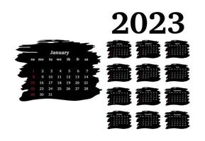 kalender voor 2023 geïsoleerd Aan een wit achtergrond vector