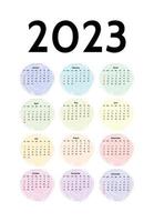 kalender voor 2023 geïsoleerd Aan een wit achtergrond vector