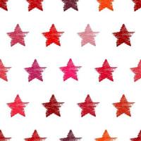 naadloos patroon met hand- getrokken rood sterren. abstract grunge textuur. vector illustratie