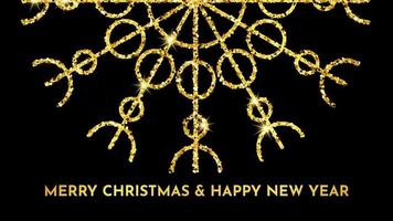 Kerstmis donker achtergrond met goud schitteren sneeuwvlokken. nieuw jaar sneeuwvlok vakantie decoratie. vector illustratie