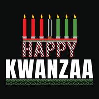 gelukkig kwanzaa t overhemd ontwerp vector