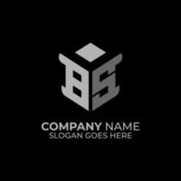 bs brief naam logo ontwerp inspiraties, b en s monogram logo sjabloon vector