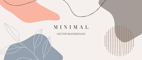 minimaal abstract achtergrond vector illustratie. zacht aarde toon pastel kleur biologisch vorm geven aan, cirkel lijn kunst patroon, blad Afdeling. ontwerp voor muur kunst, afdrukken, poster, huis decor, omslag, behang.