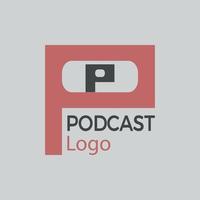 podcast demo bewerkbare gemakkelijk rechthoek en afgeronde vorm logo vector illustratie ontwerp.