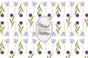 wensen bloem paardebloem en tulp bloemknoppen Purper bloemen abstract vector naadloos herhaling patroon