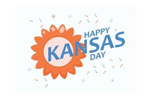 illustratie vector grafisch van Kansas dag, vlak vector modern illustratie